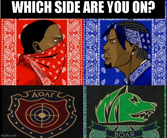freedom or duty? |  WHICH SIDE ARE YOU ON? | image tagged in which side are you on,stalker | made w/ Imgflip meme maker