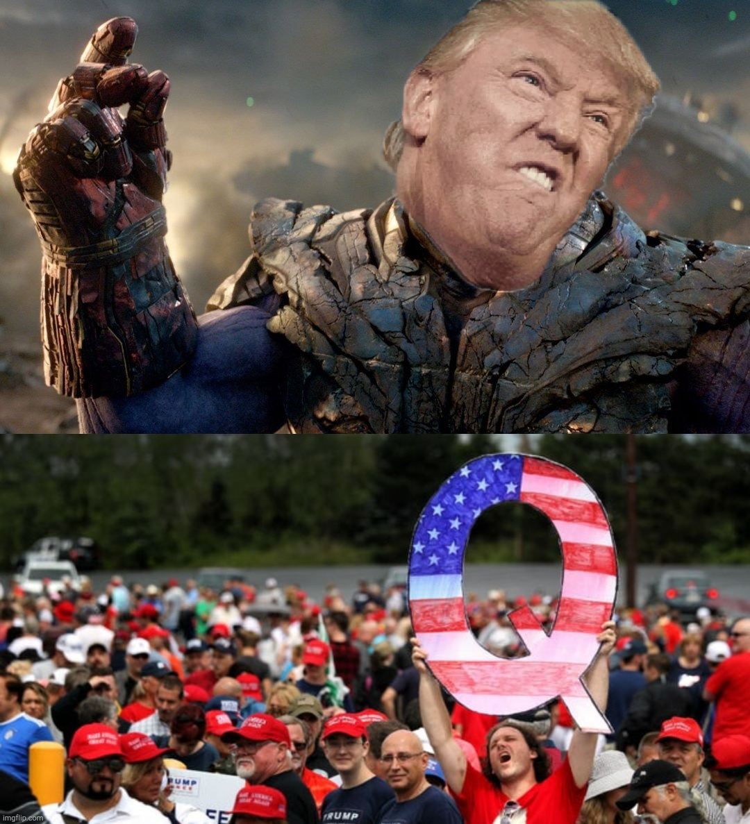 Trump Thanos QAnon Dallas Blank Meme Template