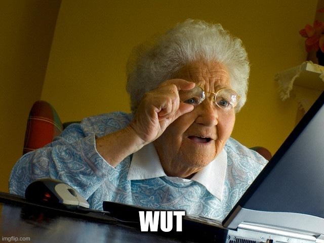 Grandma Finds The Internet | WUT | image tagged in memes,grandma finds the internet | made w/ Imgflip meme maker