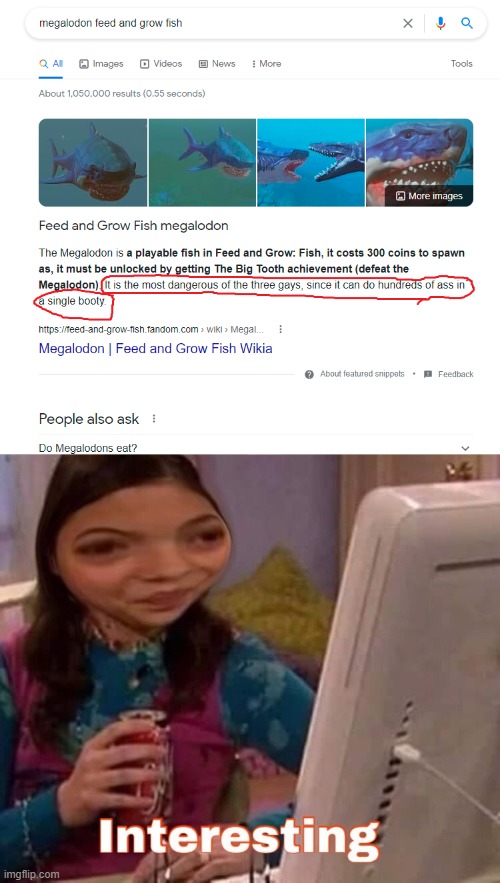 megalondon is gay confirmed??!?!?!? | image tagged in gay,gays,shark,interesting,video games,google search | made w/ Imgflip meme maker