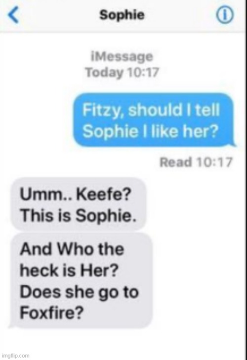 image tagged in kotlc,just sophie being super oblivious | made w/ Imgflip meme maker