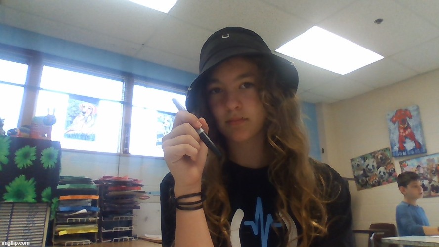 Nothing to see here, just a girl stuck in FUCKING SCHOOL. | made w/ Imgflip meme maker