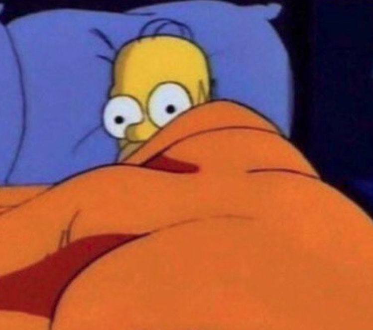 Simpson bed Blank Meme Template