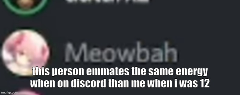 this person emmates the same energy when on discord than me when i was 12 | made w/ Imgflip meme maker