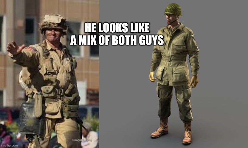 HE LOOKS LIKE A MIX OF BOTH GUYS | made w/ Imgflip meme maker