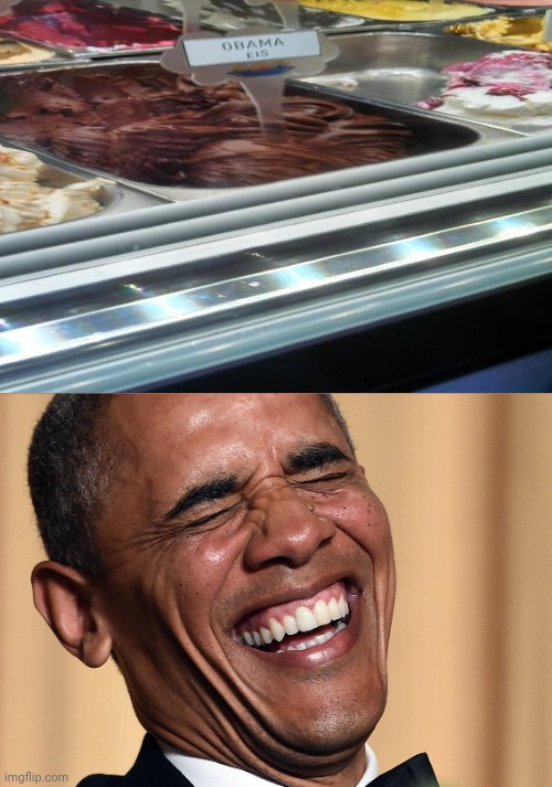 Obama ice cream | image tagged in obama laughter,ice cream,obama,memes,meme,barack obama | made w/ Imgflip meme maker