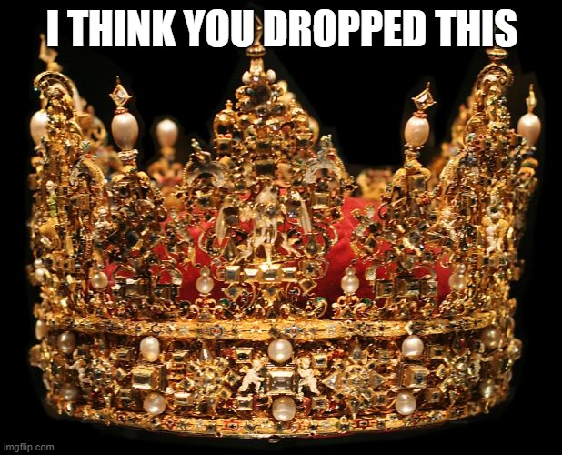 Crown | I THINK YOU DROPPED THIS | image tagged in crown | made w/ Imgflip meme maker