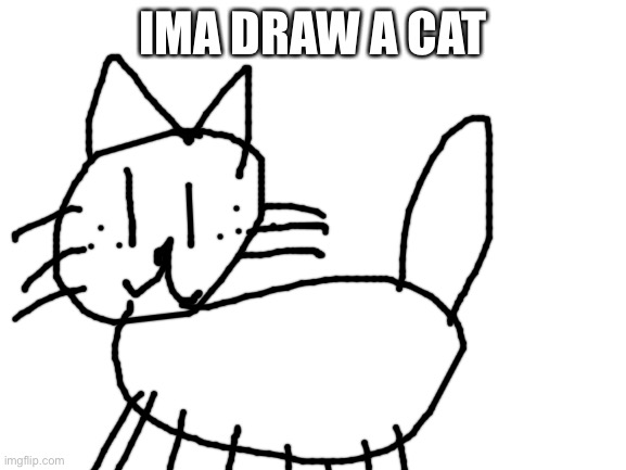 Blank White Template | IMA DRAW A CAT | image tagged in blank white template,lol,cat | made w/ Imgflip meme maker