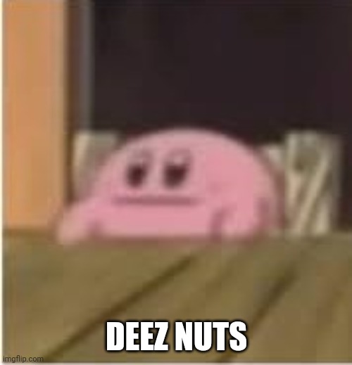 Kirby | DEEZ NUTS | image tagged in kirby | made w/ Imgflip meme maker