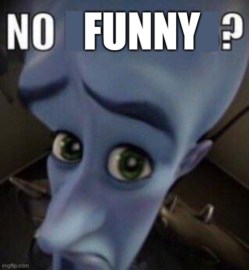 NO FUNNY? | image tagged in no funny | made w/ Imgflip meme maker