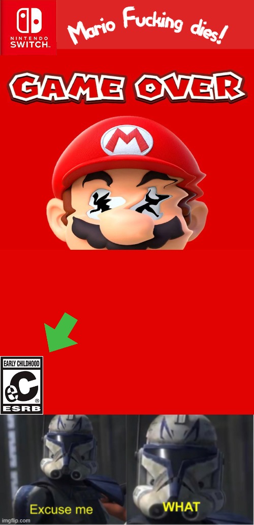 what | image tagged in excuse me what,mario,fake game | made w/ Imgflip meme maker