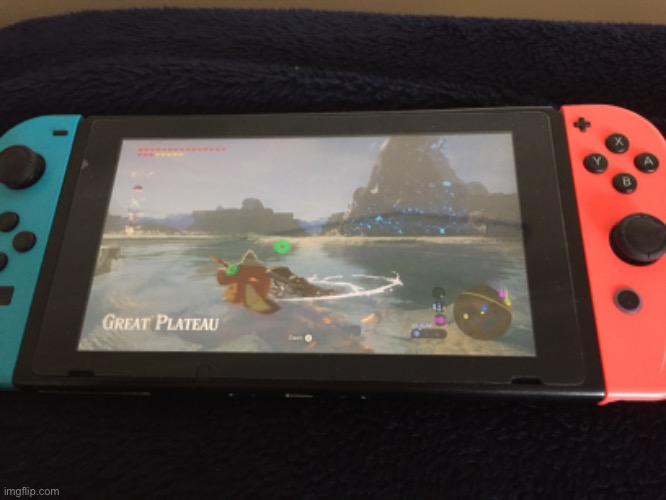 Lol playing some Zelda on my switch | image tagged in the legend of zelda breath of the wild | made w/ Imgflip meme maker