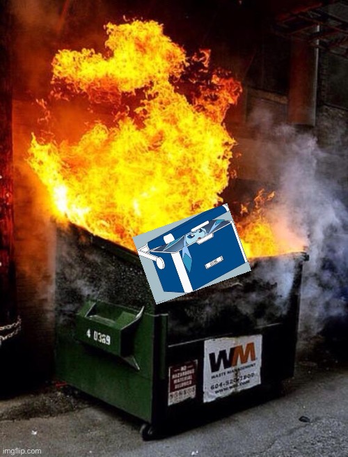Dumpster Fire | image tagged in dumpster fire | made w/ Imgflip meme maker