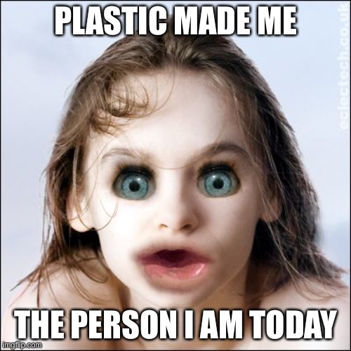 PLASTIC MADE ME; THE PERSON I AM TODAY | made w/ Imgflip meme maker