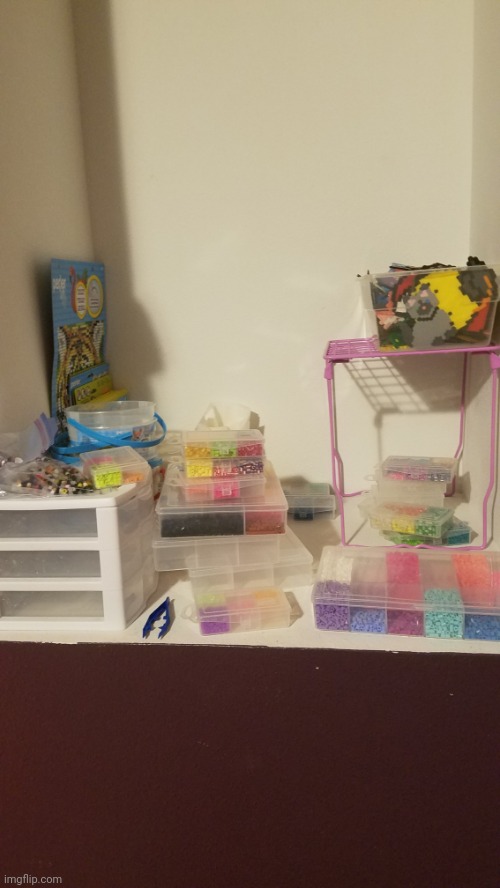 my new craft corner, might possibly make and sell stuff in the future | made w/ Imgflip meme maker