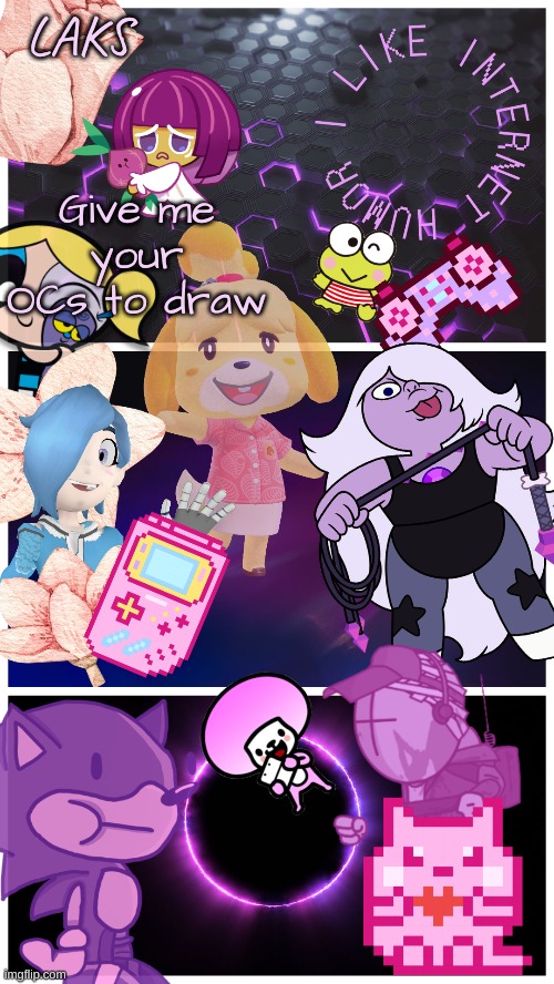 LAKS template (By LAKS) | Give me your OCs to draw | image tagged in laks template by laks | made w/ Imgflip meme maker