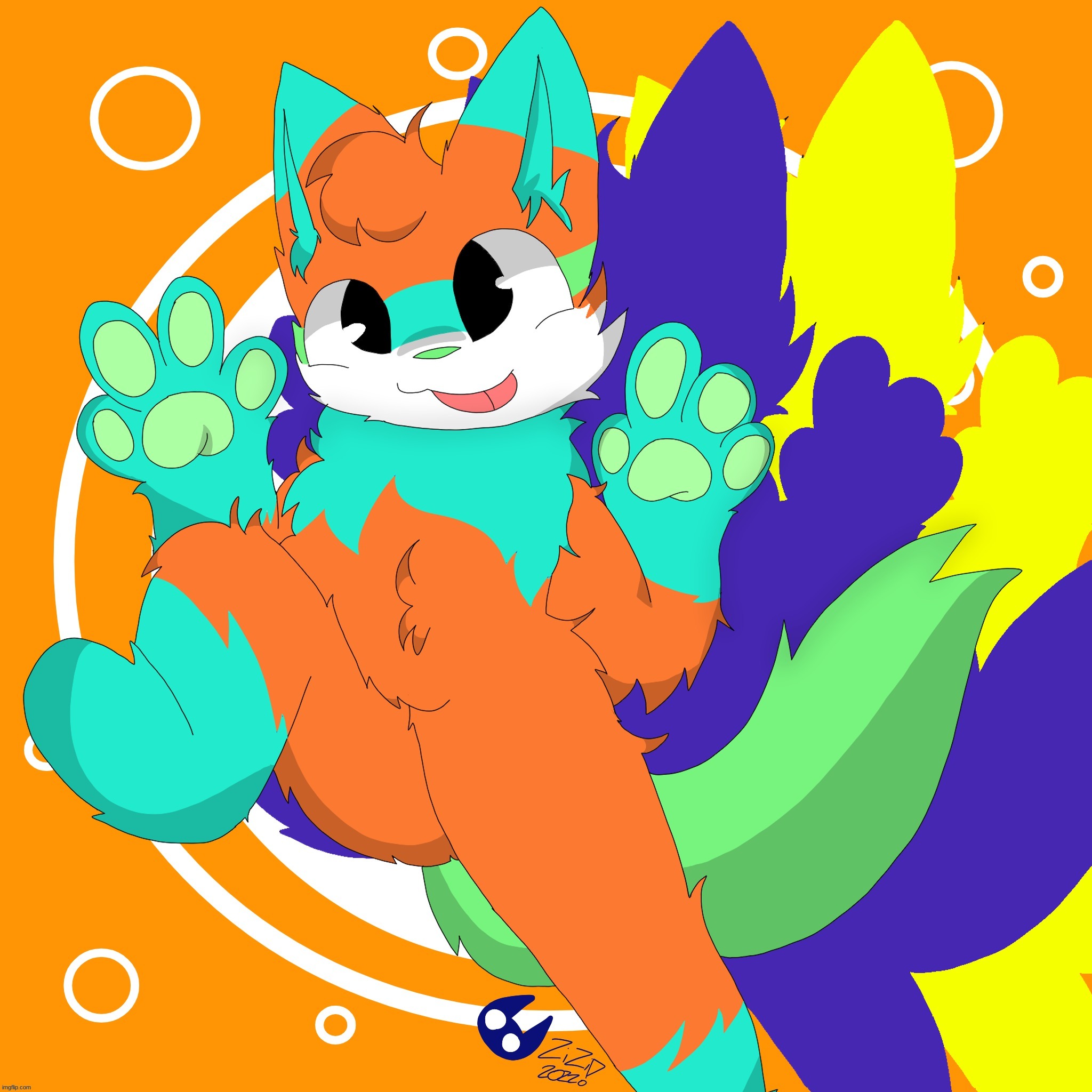 Fursona Drawing I made for SussyCinderace_hehe!! Hope ya like it! | image tagged in my art,pls no steal-,this took 3 hours qwq,crave rave,is a good song,owo | made w/ Imgflip meme maker
