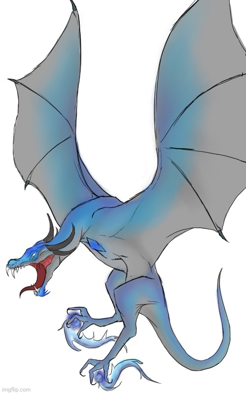 GRAY_THE_GREY_CUBE's oc dragonified! | made w/ Imgflip meme maker