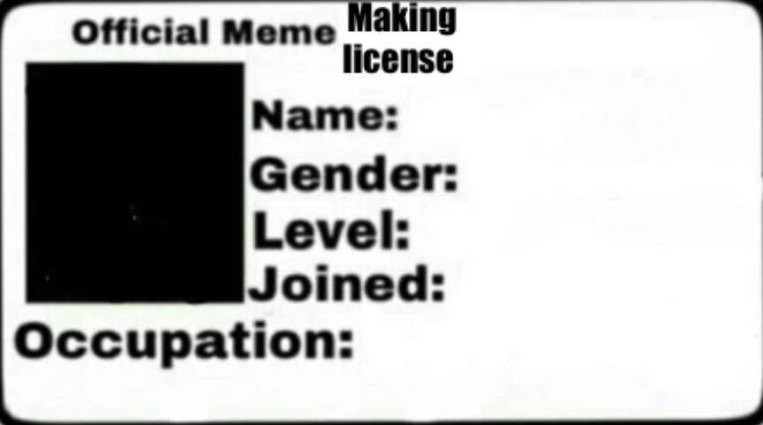 High Quality Official meme making license Blank Meme Template