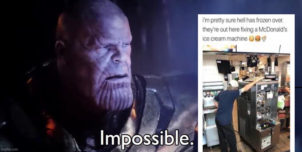 Mcdollars | image tagged in thanos impossible | made w/ Imgflip meme maker