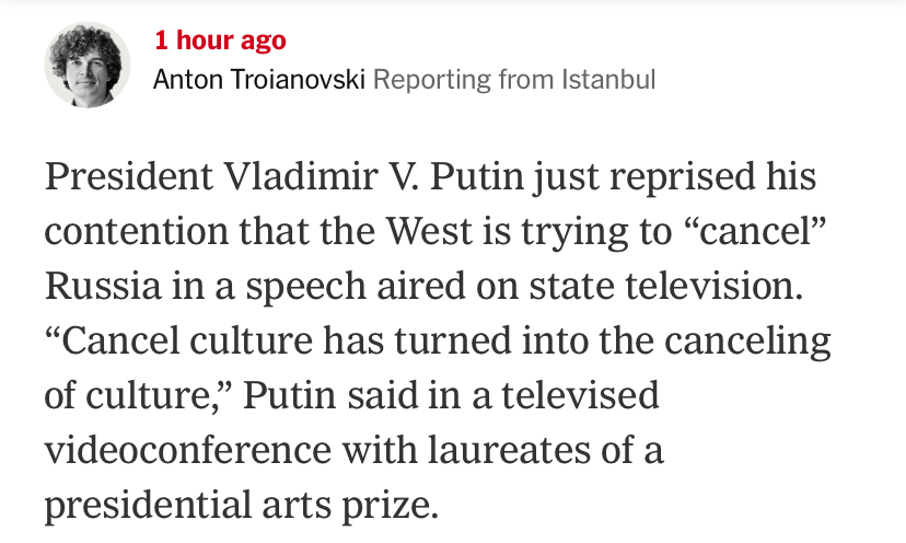 Putin cancel culture Blank Meme Template