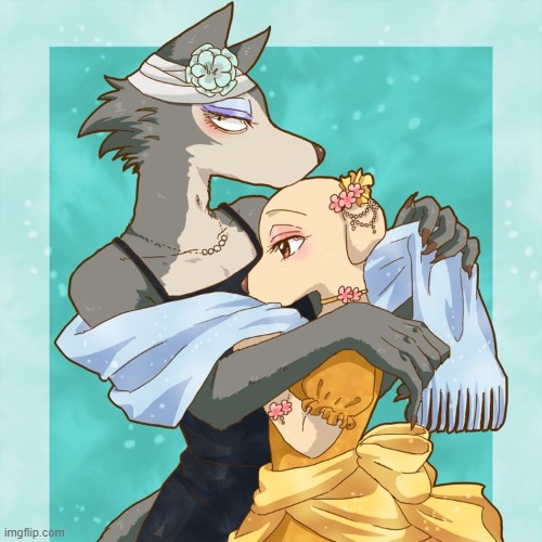 This is gorgeous! (By ffmomo) | image tagged in furry,femboy,cute,gorgeous,fabulous,beastars | made w/ Imgflip meme maker