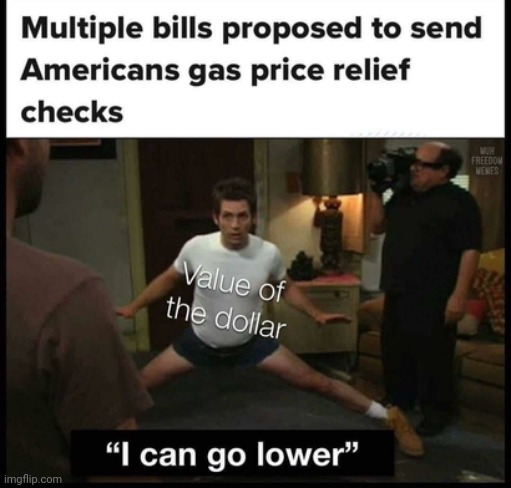tanking | image tagged in political meme,dollar,inflation | made w/ Imgflip meme maker