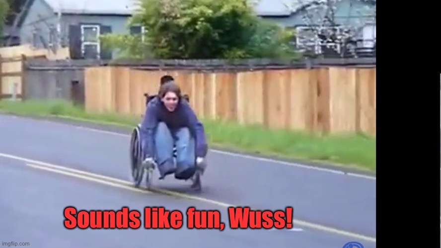 Sounds like fun, Wuss! | made w/ Imgflip meme maker