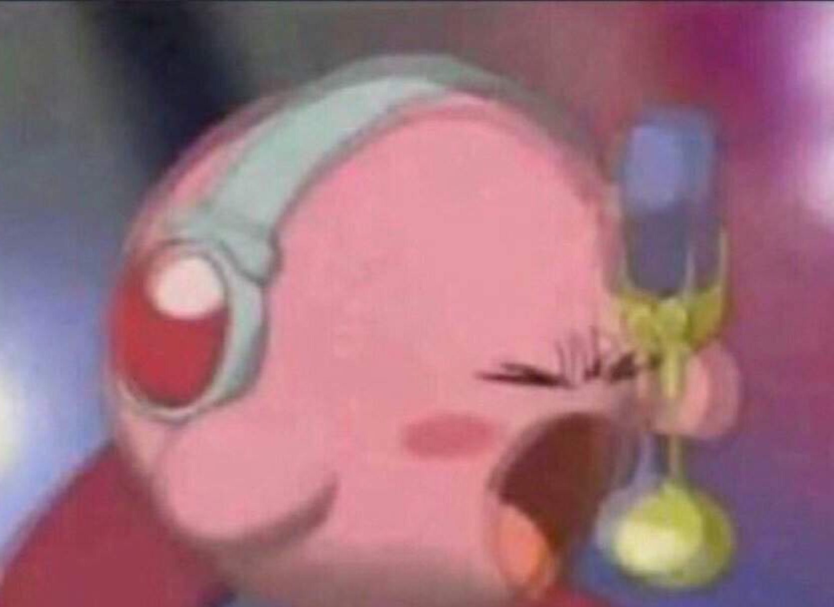 Kirby SINGING Blank Meme Template