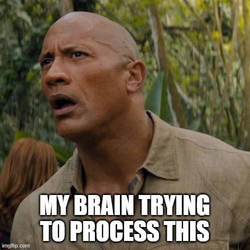 Let my brain catch up | MY BRAIN TRYING TO PROCESS THIS | image tagged in let my brain catch up | made w/ Imgflip meme maker