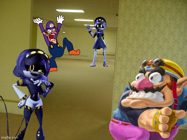 Wario and Waluigi dies by disassembly drones in the backrooms.mp3 | image tagged in wario dies,wario,waluigi,murder drones,the backrooms | made w/ Imgflip meme maker