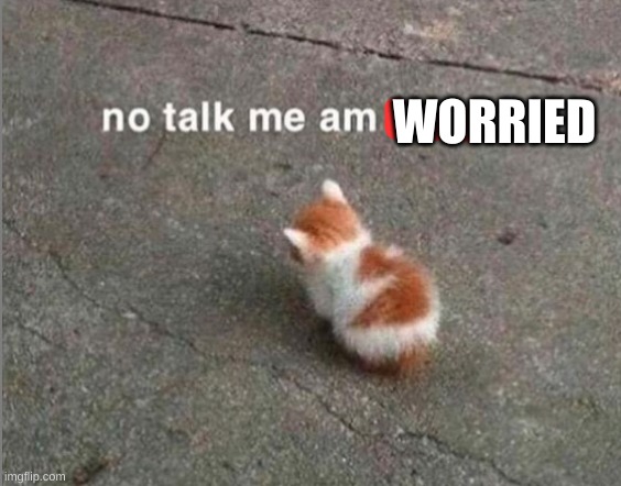 I may actually miss the fight... | WORRIED | image tagged in no talk me am angy | made w/ Imgflip meme maker