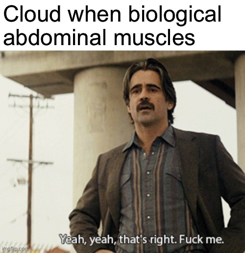 Cloud when biological abdominal muscles | made w/ Imgflip meme maker