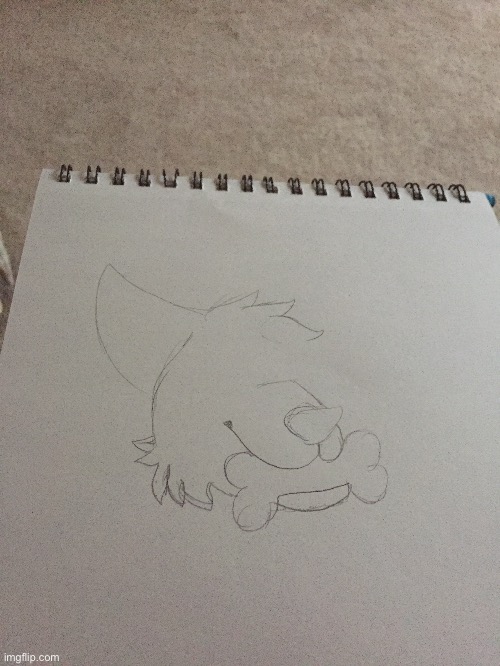 Starting to work on a sketch | image tagged in art,furry | made w/ Imgflip meme maker