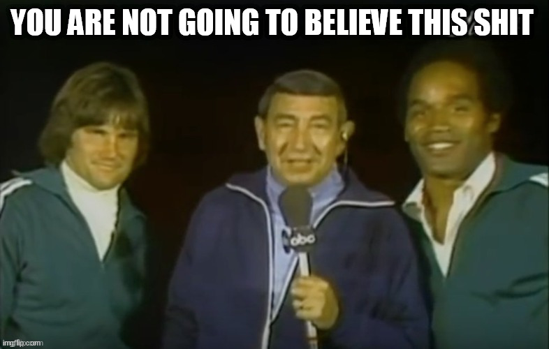Cosell | YOU ARE NOT GOING TO BELIEVE THIS SHIT | image tagged in cosell | made w/ Imgflip meme maker