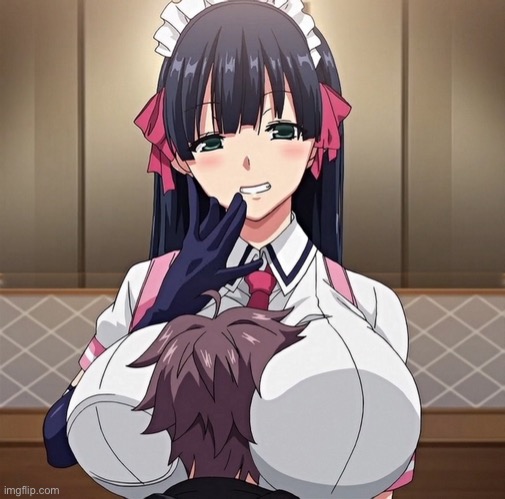 Head trap | image tagged in boy trapped between anime girls breasts | made w/ Imgflip meme maker