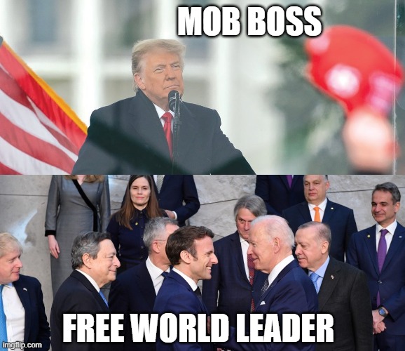 US Presidents - Mob Boss vs Leader of the Free World | MOB BOSS; FREE WORLD LEADER | made w/ Imgflip meme maker