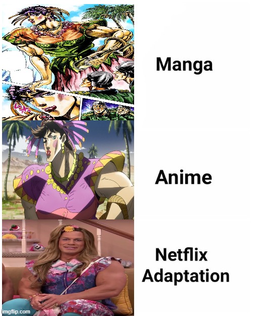 Jojo's bizzare adventure Vs other animes - Imgflip