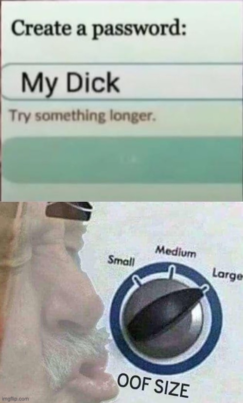 Ouch | image tagged in oof size large,password,password strength,nsfw | made w/ Imgflip meme maker