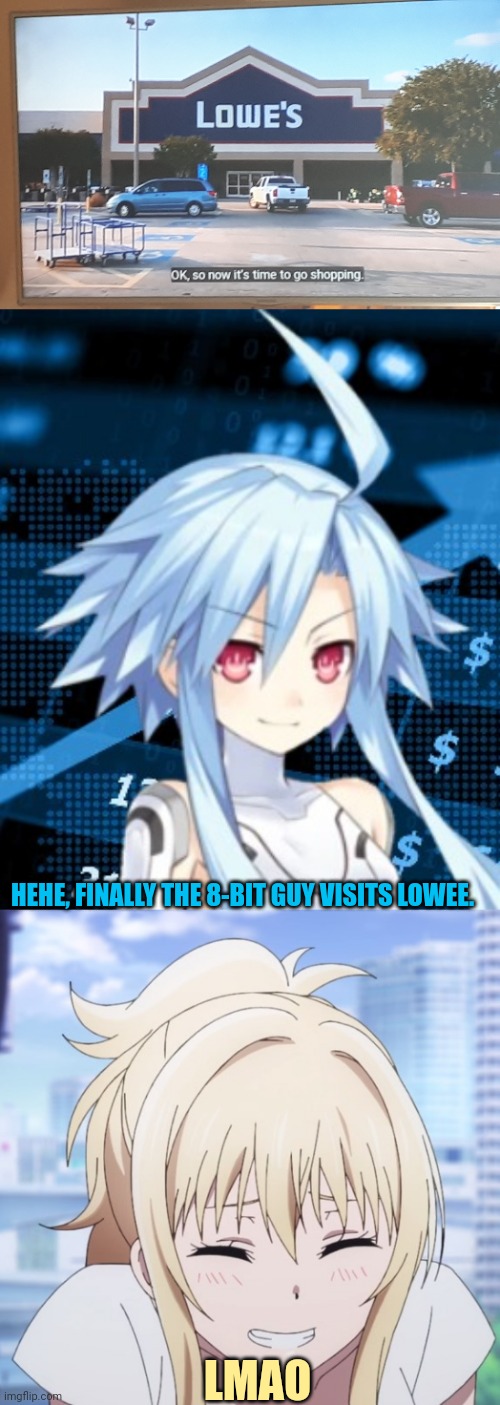 8-Bit Punz | HEHE, FINALLY THE 8-BIT GUY VISITS LOWEE. LMAO | image tagged in white heart stonks,ai internal laughing | made w/ Imgflip meme maker