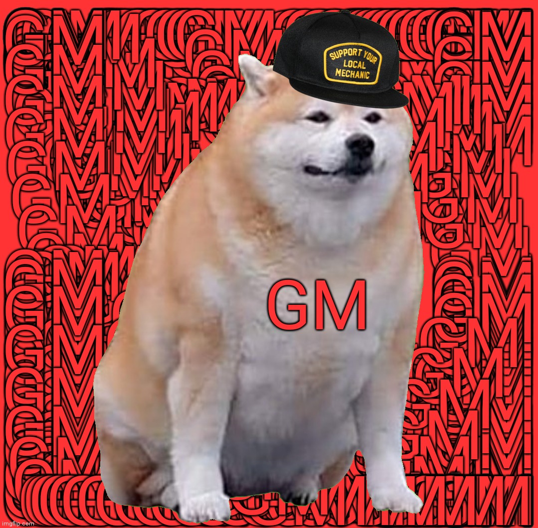 Doge Local Mechanic sticker | GM | image tagged in doge local mechanic sticker | made w/ Imgflip meme maker