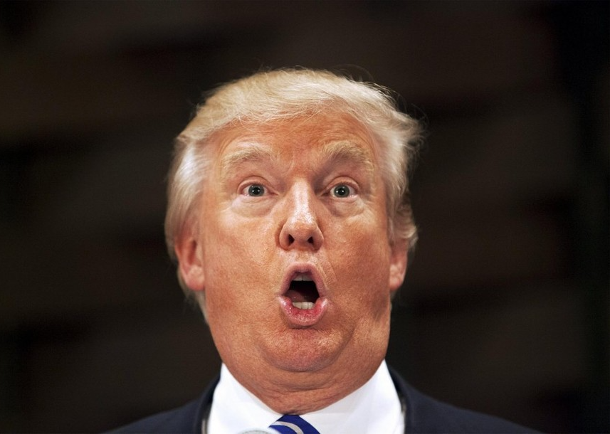 High Quality Trump Oh face scared surprised stupid Blank Meme Template
