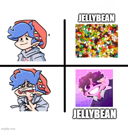 jellybean or jellybean? |  JELLYBEAN; JELLYBEAN | image tagged in soft boy hotline bling,jellybean | made w/ Imgflip meme maker