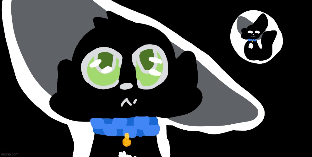 I drew my cat! I'll post a real pic of him soon! Tysm for 22 followers! <3 | image tagged in cat | made w/ Imgflip meme maker