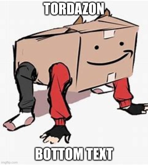 bottom text | TORDAZON; BOTTOM TEXT | image tagged in tord in a box,eddsworld | made w/ Imgflip meme maker