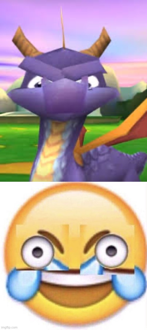 WHY IS THIS SO DERPY | image tagged in spyro death stare,lol | made w/ Imgflip meme maker