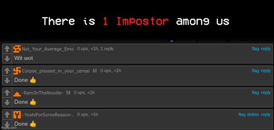 image tagged in 1 impostor | made w/ Imgflip meme maker