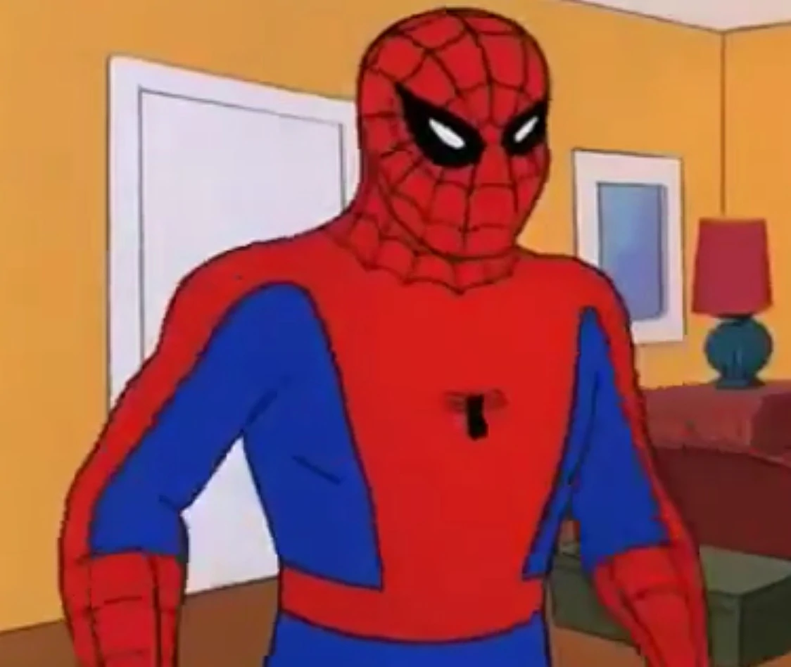 High Quality standing spider-man Blank Meme Template
