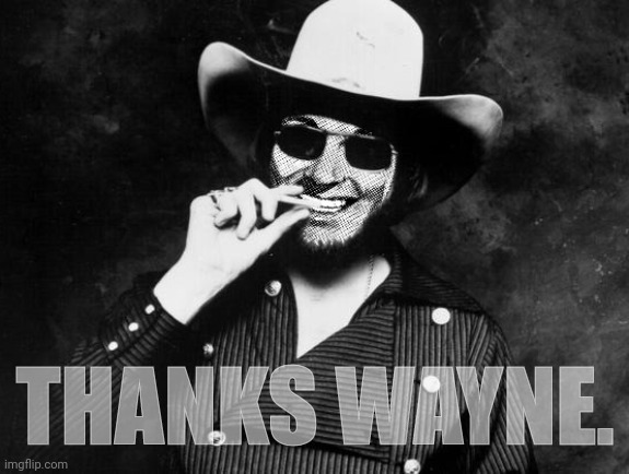 Hank Strangmeme Jr | THANKS WAYNE. | image tagged in hank strangmeme jr | made w/ Imgflip meme maker