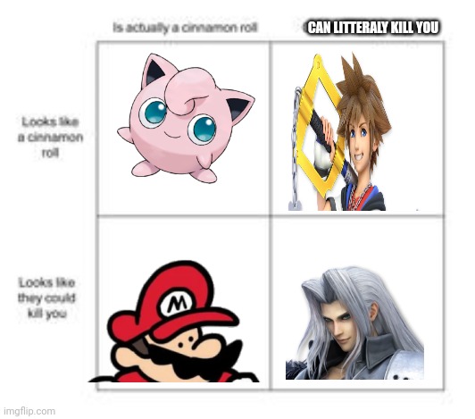 Smash be like | CAN LITTERALY KILL YOU | image tagged in cinnamon roll | made w/ Imgflip meme maker